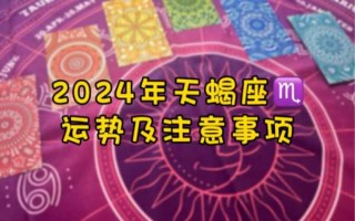 天蝎座今年运势2024