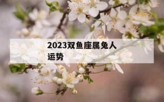 2021年属兔双鱼座全年运势