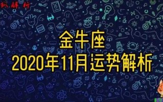 金牛座2020年11月工作运势