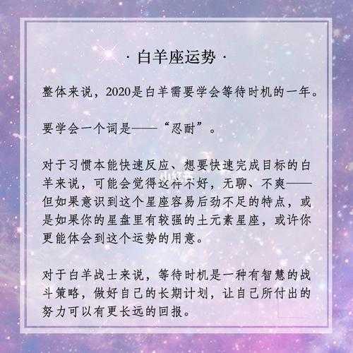 白羊座2020年运势有什么变化